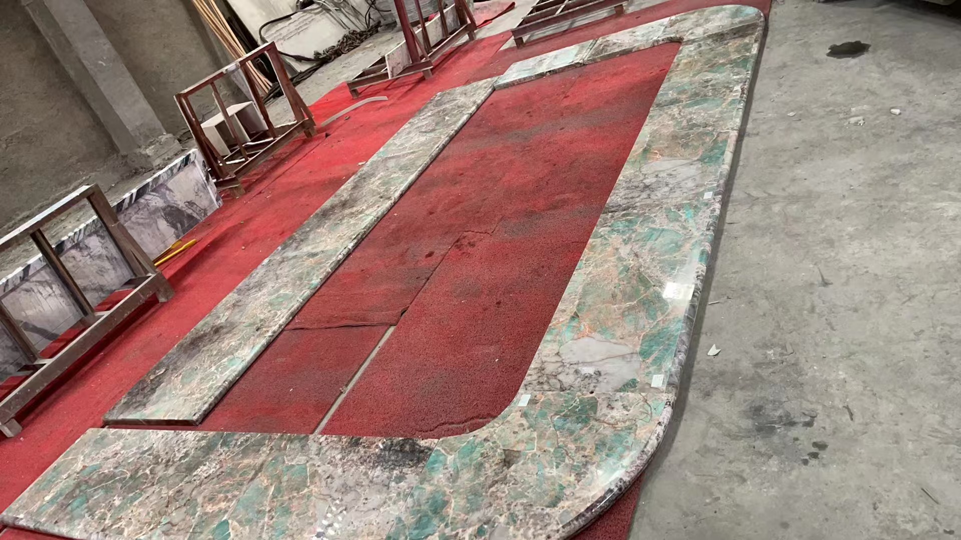 Amazone green marble bartops 
